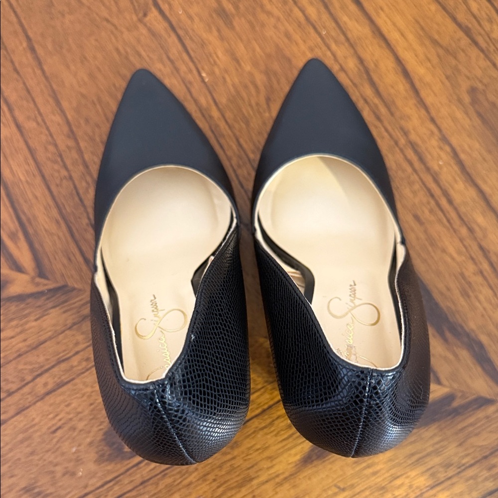 Jessica Simpson Black Textured Heels